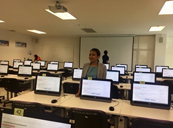 24 เมษายน 2561 ณ
ห้องปฏิบัติการคอมพิวเตอร์
วิทยาลัยนานาชาติ
ศูนย์การศึกษาจังหวัดนครปฐม
สอบด้วยเครื่องคอมพิวเตอร์แท็บเล็ต
และเครื่องคอมพิวเตอร์ตั้งโต๊ะ