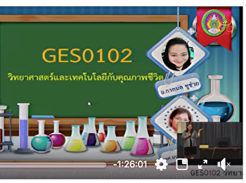 GES0102 Science and Technology and
Quality of Life at 11.00 AM. - 14.00 PM.