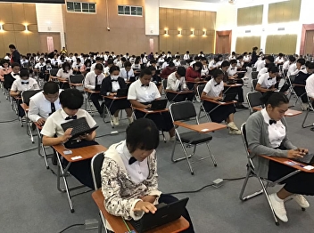 The first day of the final exam,
semester 2/201, general education course
With a tablet computer on April 9, 2019
at Nakhon Pathom Provincial Education
Center