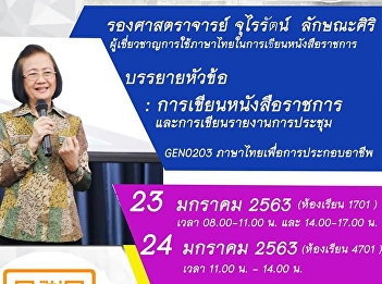 GE held continuously invited speaker to
lecture for the General Education Course
2/2019