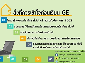 สาระที่ควรรู้
เพื่อเตรียมความพร้อมก่อนเรียน GE