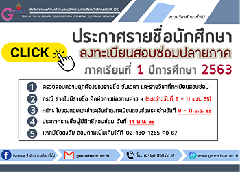 Announcement For Final-term examination
Students List, Retake the exam 1/2020
Academic Year