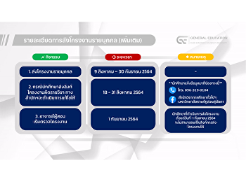 Details of individual project
submissions (additional)