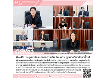 Gen Ed SSRU Holds Meeting to Discuss
General Education Knowledge Transfer
Guidelines.