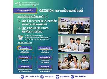 Learning Atmosphere at Gen Ed SSRU –
Monday, July 14, 2025 (Semester 1/2025)