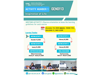 通识教育（Gen Ed）SSRU 学习氛围  2025年12月18日（星期四）
2025学年第二学期  国际课程  GEN0113
生命的启发（Inspiration of Life）