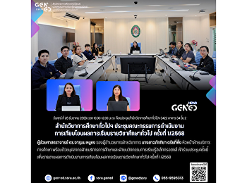 วันศุกร์ ที่ 26 ธันวาคม 2568 เวลา
10.00-12.00 น. ณ
ห้องประชุมสำนักวิชาการศึกษาทั่วไปฯ 3422
อาคาร 34 ชั้น 2 สำนักวิชาการศึกษาทั่วไปฯ
ประชุมคณะกรรมการดำเนินงานการเทียบ
โอนผลการเรียนรายวิชาศึกษาทั่วไป ครั้งที่
1/2568