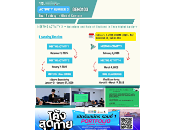 Learning Atmosphere of Gen Ed SSRU
Wednesday, 4 February 2026 Semester
2/2025