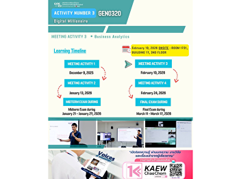 Learning Atmosphere at Gen Ed SSRU
Tuesday, February 10, 2026 Semester
2/2025 International Courses GEN0320
Digital Millionaire