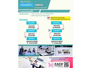 学习氛围 Gen Ed SSRU 2026年2月24日（星期二）
2025学年第2学期  课程 GEN0102 生活的美学欣赏